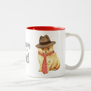 Caneca De Café Em Dois Tons Pai da Pomerânia
