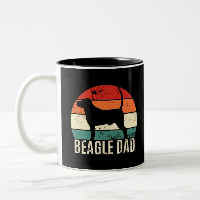 Caneca De Café Em Dois Tons Pai de beagle (Esquerda)