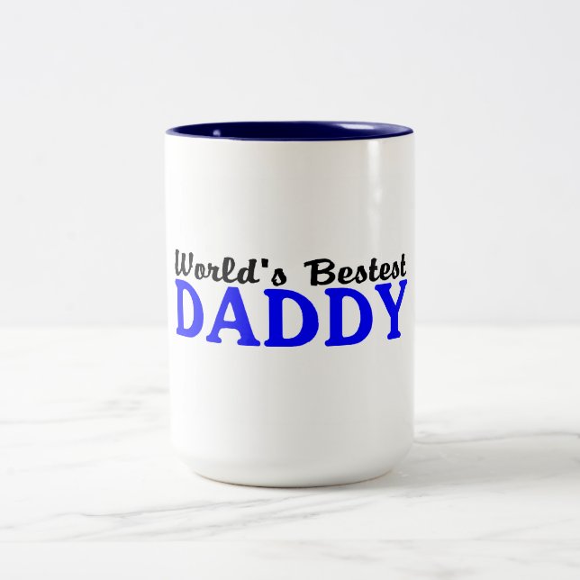 Caneca De Café Em Dois Tons Pai de Bestest dos mundos (Centro)