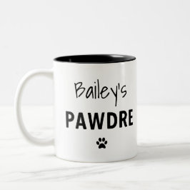 Caneca De Café Em Dois Tons Pai de Cachorro de Tipografia de Pawdre Personaliz