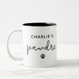 Caneca De Café Em Dois Tons Pai de Cachorro de Tipografia de Pawdre Personaliz