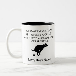 Caneca De Café Em Dois Tons Pai De Cachorro Engraçado, Obrigados Para Pegar Me