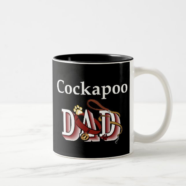 Caneca De Café Em Dois Tons Pai de Cockapoo (Direita)