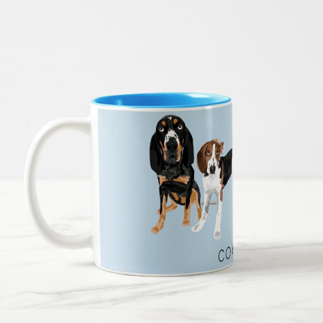 Caneca De Café Em Dois Tons Pai de Conhound azul claro (Esquerda)