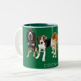 Caneca De Café Em Dois Tons Pai de Conhound Verde