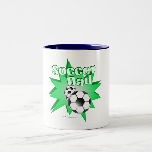 Caneca De Café Em Dois Tons Pai de futebol (Centro)