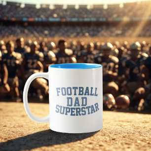Caneca De Café Em Dois Tons Pai De Futebol Superstar Coffee Mug