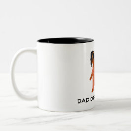 Caneca De Café Em Dois Tons Pai de Gêmeas
