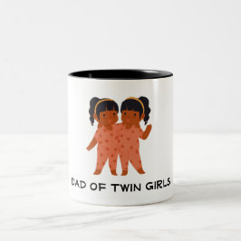 Caneca De Café Em Dois Tons Pai de Gêmeas