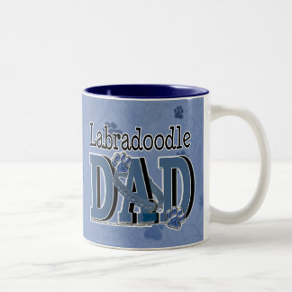 Caneca De Café Em Dois Tons PAI de LabraDoodle
