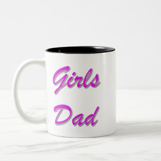 Caneca De Café Em Dois Tons Pai de Meninas (Esquerda)