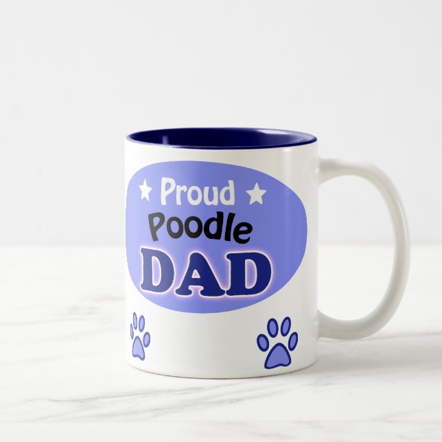 Caneca De Café Em Dois Tons Pai de Poodle Ortoso (Direita)