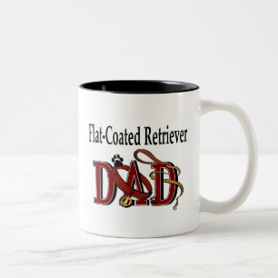 Caneca De Café Em Dois Tons Pai De Retriever Revestido Plano
