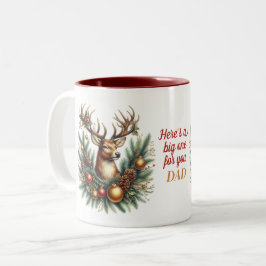 Caneca De Café Em Dois Tons Pai Deer Decorations Pine Boughes
