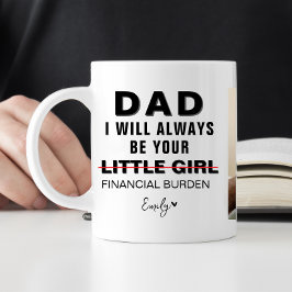 Caneca De Café Em Dois Tons Pai Dia de os pais engraçado | menina Mug
