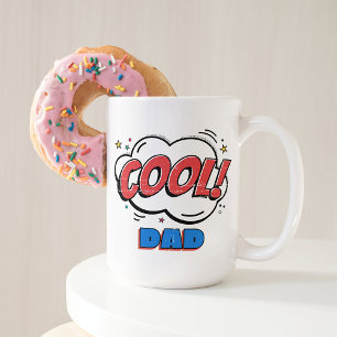 Caneca De Café Em Dois Tons Pai Divertido Legal Vintage Quadrinhos Pop Art Des