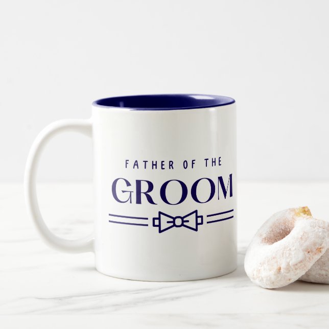 Caneca De Café Em Dois Tons Pai do Groom (Com Donut)