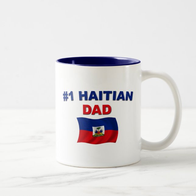 Caneca De Café Em Dois Tons Pai do Haitian #1 (Direita)