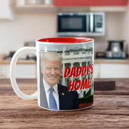 Caneca De Café Em Dois Tons Pai do presidente Donald Trump 2024 Win