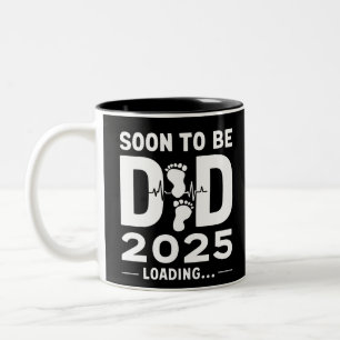 Caneca De Café Em Dois Tons Pai Em Breve Est 2025 Novo Pai Em Breve