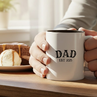 Caneca De Café Em Dois Tons Pai Est