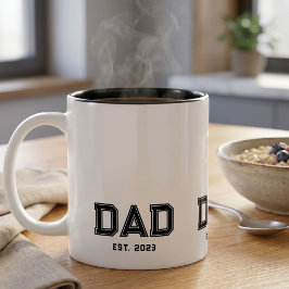 Caneca De Café Em Dois Tons Pai Estabeleceu Novo Presente de Pai