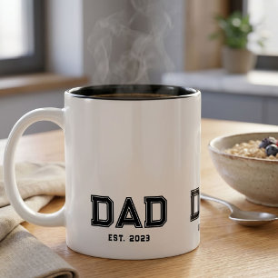Caneca De Café Em Dois Tons Pai Estabeleceu Novo Presente de Pai