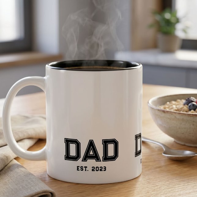 Caneca De Café Em Dois Tons Pai Estabeleceu Novo Presente de Pai (Criador carregado)