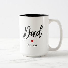 Caneca De Café Em Dois Tons Pai estabelecido moderno minimalista