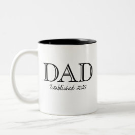 Caneca De Café Em Dois Tons Pai Estabelecido Negro Branco Ousado