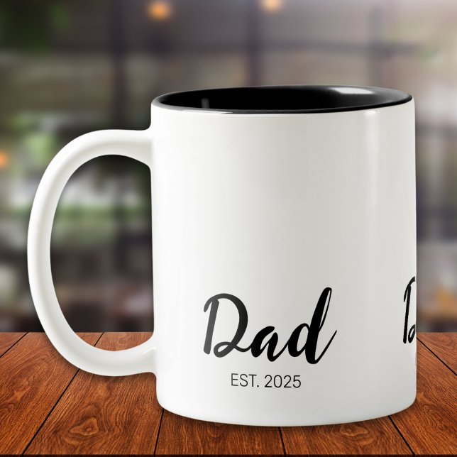 Caneca De Café Em Dois Tons Pai Estabelecido Novo Presente de Pai  (Criador carregado)