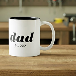 Caneca De Café Em Dois Tons Pai Estabelecido Novo Presente para o Pai