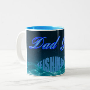 Caneca De Café Em Dois Tons Pai foi pescar