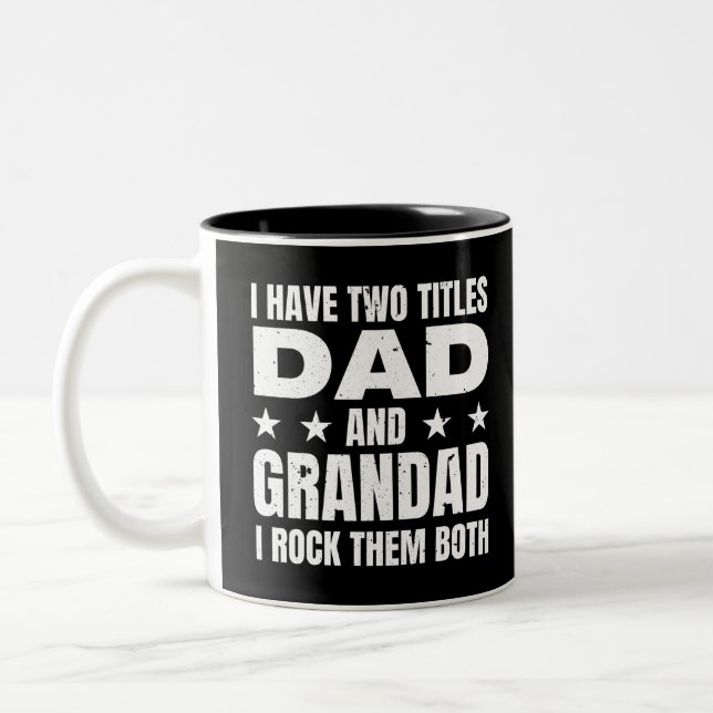 Caneca De Café Em Dois Tons Pai Grandad (Esquerda)