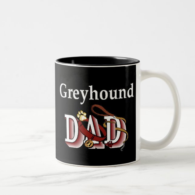 Caneca De Café Em Dois Tons Pai Greyhound Mug (Direita)
