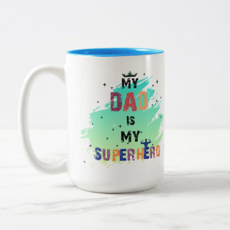 Caneca De Café Em Dois Tons Pai Heroico Vibes