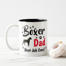 Caneca De Café Em Dois Tons Pai in a box - Presentes de cães boxer