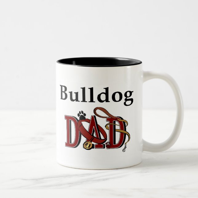 Caneca De Café Em Dois Tons Pai Inglês Buldogue Mug (Direita)