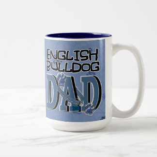 Caneca De Café Em Dois Tons PAI inglês do buldogue
