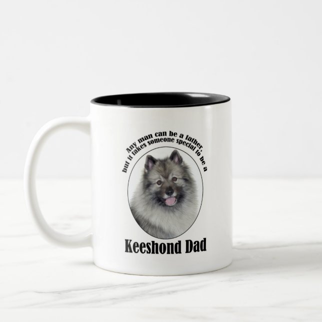 Caneca De Café Em Dois Tons Pai Keeshond (Esquerda)