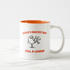 Caneca De Café Em Dois Tons Pai Mediano do Mundo | Piada de Pai Engraçada | Pa