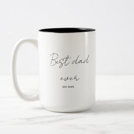 Caneca De Café Em Dois Tons Pai minimalista sempre EST