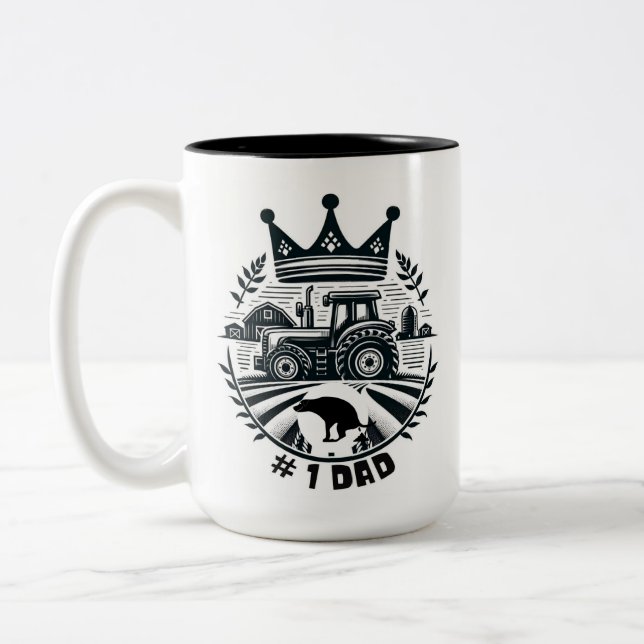 Caneca De Café Em Dois Tons pai nº 1 (Esquerda)