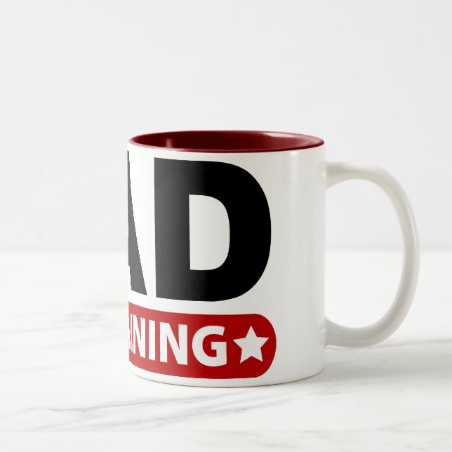 Caneca De Café Em Dois Tons Pai no treinamento (Direita)