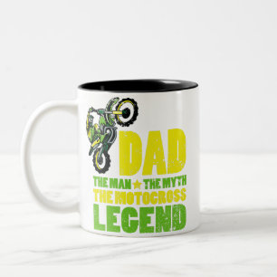 Caneca De Café Em Dois Tons Pai O Homem O Mito A Lenda Motocross design