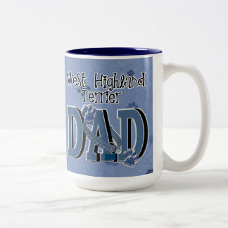 Caneca De Café Em Dois Tons PAI ocidental de Terrier das montanhas