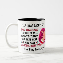 Caneca De Café Em Dois Tons Pai Personalizado A Ser do Bump Christmas 2021