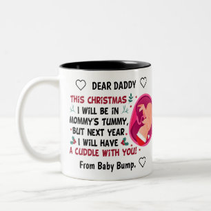 Caneca De Café Em Dois Tons Pai Personalizado A Ser do Bump Christmas 2021