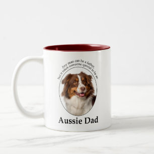 Caneca De Café Em Dois Tons Pai Red Australian Shepherd