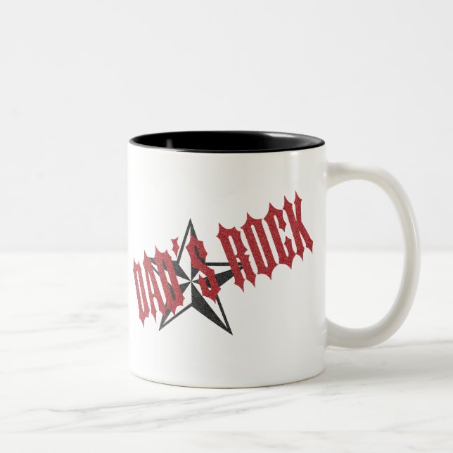 Caneca De Café Em Dois Tons Pai Rock Star ~ Dia de os pais (Direita)